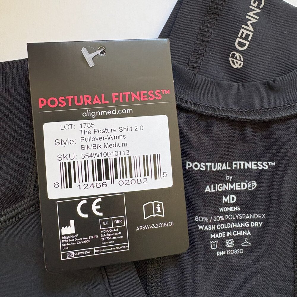 Align MD Posture Shirt 2.0  Women's Black Short Sleeve Tee - Picture 6 of 9